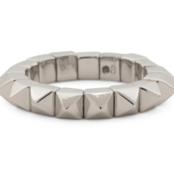 🔹️ALL SAINTS🔹️ Silver Silver Tone Pyramid Ring - Picture 1 of 2